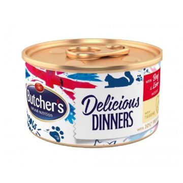 Butchers Delicious Dinners Beef & Liver Wet Adult Cat Food - 85 g Pack of 24
