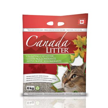 Canada Litter Clumping Cat Litter, Baby Powder Scent - 8 kg
