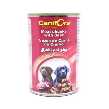 Canifors Meat Chunks with Deer Canned Dog Food - 410 g - Pack of 24