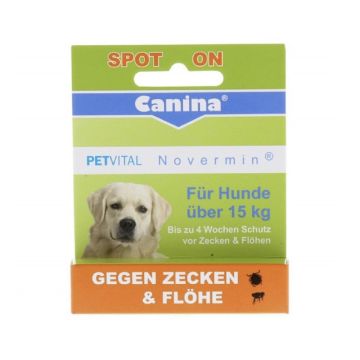 Canina PETVITAL Novermin Flea, Tick and Lice Repellant for Large Dogs - 4 ml