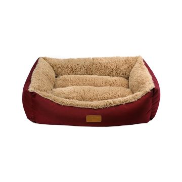 سرير "جيلي بين" للحيوانات الأليفة من كانين جو، حجم متوسط، أحمر