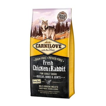 Carnilove Fresh Chicken and Rabbit Adult Dry Dog Food - 12 Kg