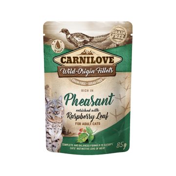 Carnilove Pheasant Enriched with Raspberry Leaf Wet Cat Food - 85 g