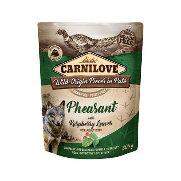 Carnilove Pheasant Enriched with Raspberry Leaves Wet Dog Food - 300 g