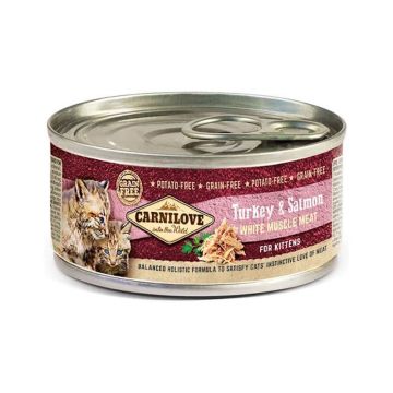 Carnilove White Muscle Meat Turkey and Salmon Wet Kitten Food - 100 g