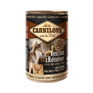 Carnilove Wild Meat Venison & Reindeer Canned Dog Food, 400 g