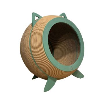 Carton Connection Catosphere 3D Luxury Cat Bed and Scratcher - Green