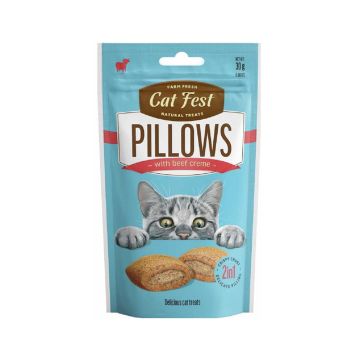 Cat Fest Pillows with Beef Cream Cat Treats - 30g