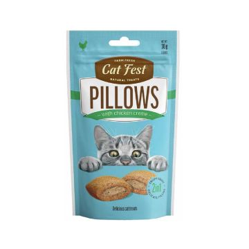 Cat Fest Pillows with Chicken Cream Cat Treats - 30g