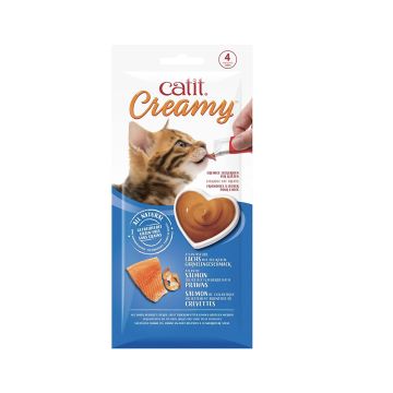 Catit Creamy Lickable Cat Treats - Salmon & Prawns