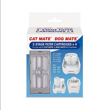 Cat Mate 3-Stage Filter Cartridges for Fountain - 4 Pcs
