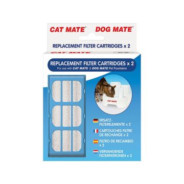 Cat Mate Replacement Filter Cartridges for Pet Fountain - 2 Pcs