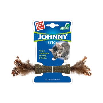 Catnip “Johnny Sticks” With Double Side Natural Feather