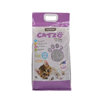 Catzo Bentonite Lavender Scented Clumping Cat Litter - 10 L