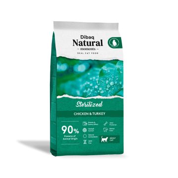 Dibaq Natural Moments Sterilized Turkey and Chicken Dry Cat Food - 2 kg