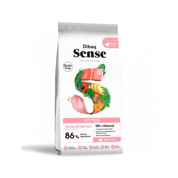 Dibaq Sense Turkey and Salmon Dry Kitten Food - 1.5 kg