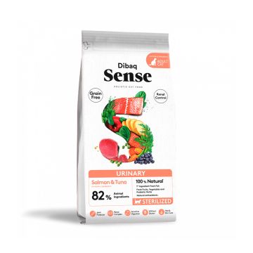 Dibaq Sense Urinary Grain Free Salmon and Tuna Dry Cat Food - 1.5 kg