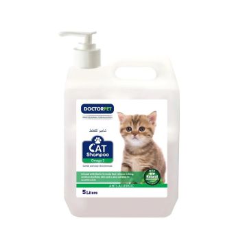 Doctor Pet Omega 3 Cat Shampoo - 5 Liters