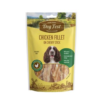 Dog Fest Chicken Fillet Chewy Stick Treats for Dogs - 90 g