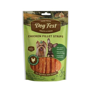 Dog Fest Chicken Fillet Strips Treats For Mini-Dogs - 55 g