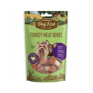 Dog Fest Turkey Meat Bones Treat for Small Breed Dog - 55g