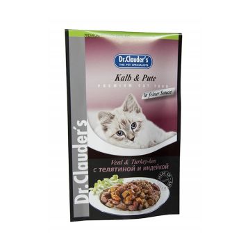 Dr.Clauder's Selected Pearls Veal & Turkey Wet Cat Food - 100 g