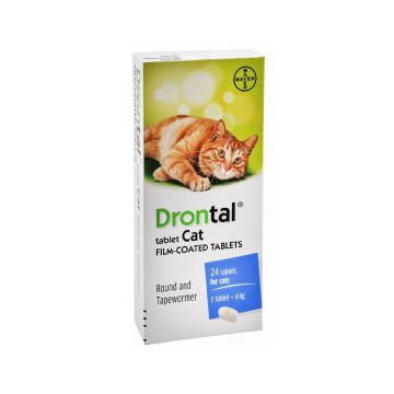 Drontal Wormer Tablets for Small and Medium Cats - under 4 kg - (1 tablet)