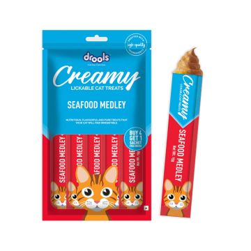 Drools Seafood Medley Creamy Cat Treats - 75 g