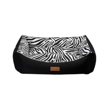 Dubex Tarte Rectangular Pet Bed, Black Zebra