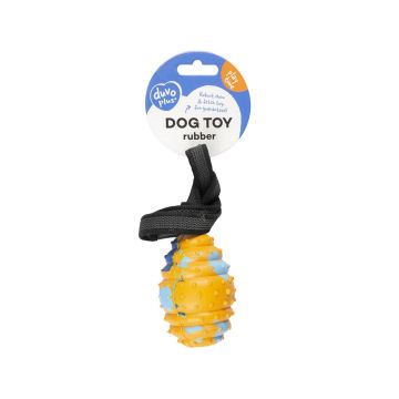 Duvo+ Rubber Rugby Smash Dog Toy - Multicolour
