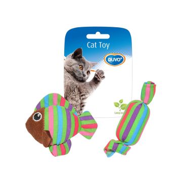 Duvo+ Assortment Fish and Candy Mixed Colors Cat Toy