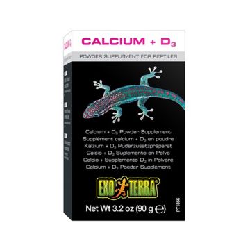 Exo Terra Calcium + D3 Powder Supplement, 90g