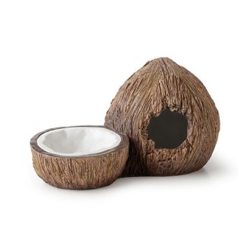 Exo Terra Coconut Hide with Water Dish