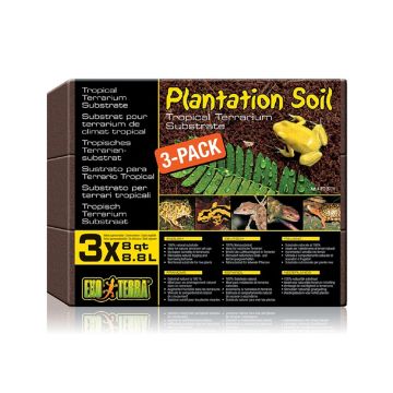 Exo Terra Plantation Soil Brick, 8 Quarts, Pack of 3