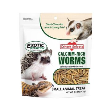 Exotic Nutrition Calcium-Rich Worms - 43 g