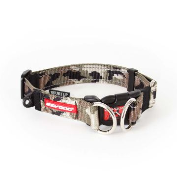 EzyDog Double Up Multi Color Dog Collar, Camouflage, Small 