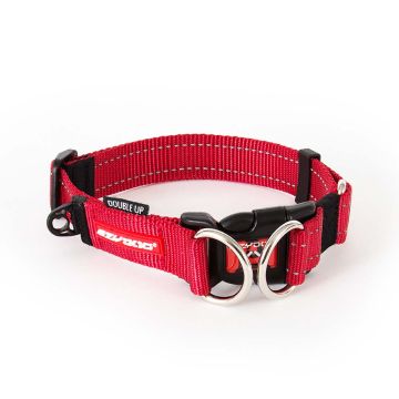 EzyDog Double Up Dog Collar, Red, Small