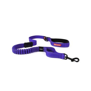 EzyDog Zero Shock with Traffic Control Dog Leash - 48 Inch - Purple