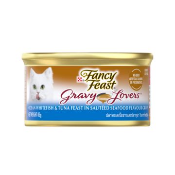 Fancy Feast Gravy Lovers Ocean White Fish and Tuna Canned Cat Food - 85 g