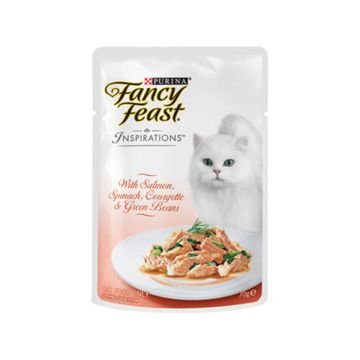 Fancy Feast Inspirations with Salmon Spinach Courgette and Green Beans Wet Cat Food - 70 g