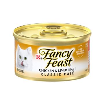 Fancy Feast Classic Pate Chicken and Liver Feast Canned Cat Food - 85 g - Pack of 24