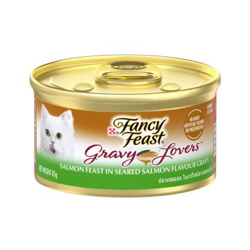 Fancy Feast Gravy Lovers Salmon Feast In Seared Salmon Flavour Gravy Canned Cat Food - 85 g - Pack of 24