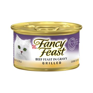 Fancy Feast Grilled Beef Feast in Gravy Canned Cat Food - 85 g