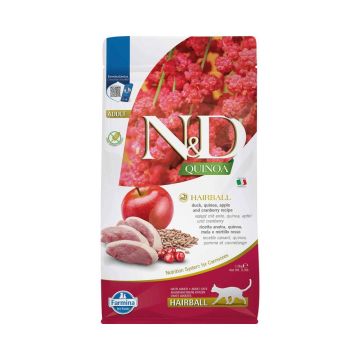 Farmina N&D Quinoa Hairball Duck Adult Cat Dry Food - 1.5 kg