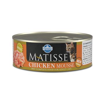 طعام رطب "ماتيس" بموس الدجاج للقطط من فارمينا - 85 جرام