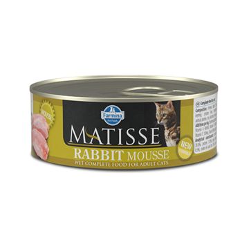 طعام رطب "ماتيس" موس لحم الأرانب للقطط من فارمينا - 85 جرام - 12 قطعة