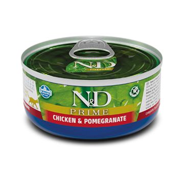 Farmina N&D Cat Prime Chicken & Pomegranate Cat Wet Food - 70g - Pack of 30