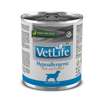 Farmina Vet Life Hypoallergenic Fish and Potato Canned Dog Food - 300 g - Pack of 6