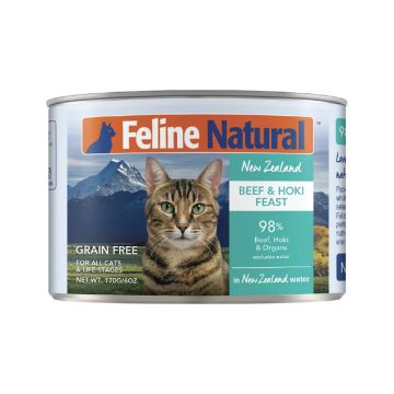 Feline Natural Beef and Hoki Feast Canned Cat Food - 170 g