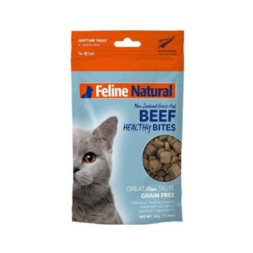 Feline Natural Freeze Dried Beef Healthy Bites Cat Treats - 50g